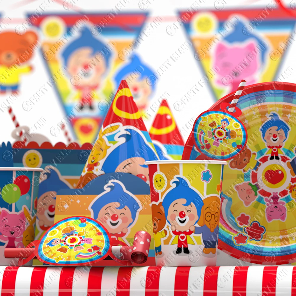 Party Supplies Plim Plim Birthday Party Decoration Clown Baby Shower Cosplay Cake Topper Balloons