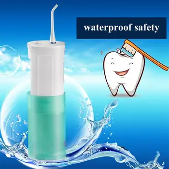 

Portable Comfortable Dental Water Flosser - Battery Operated With Collapsible Design Electric Oral Irrigator for Travel