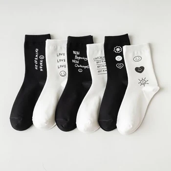 

Woman Socks Fashion Kawaii Long Cute Skateboard Cycling Socks Leg Warmers Chaussette Femme Sokken Calze Donna Women Socks