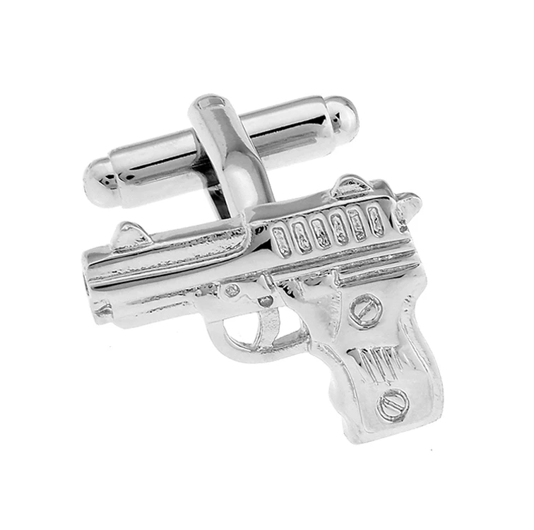 Запонки для оружия для мужчин дизайн пистолета качество латунь материал Gunblack цветные запонки оптом и в розницу