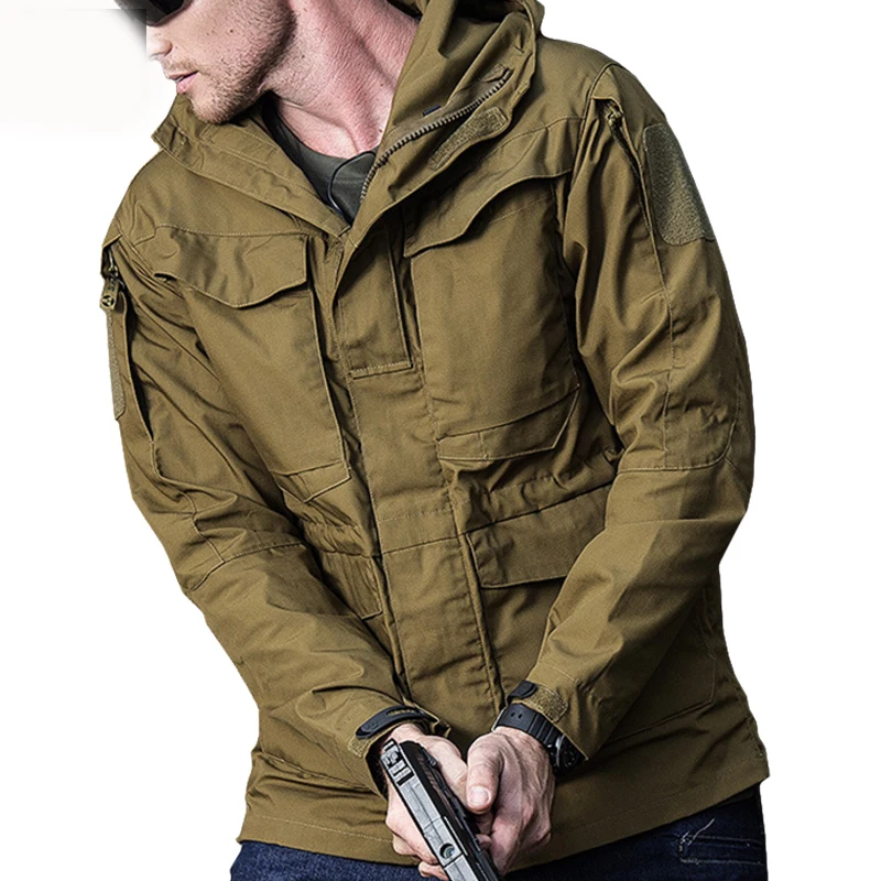 Coyote Brown M65 армейская одежда тактическая ветровка мужская зимняя осенняя куртка водонепроницаемая износостойкая, ветрозащитная, походные куртки - Цвет: Coyote Brown