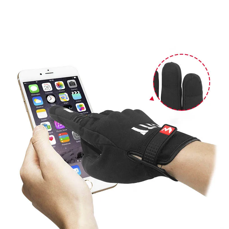 

Men Winter Motorcycle Gloves Black Cycling Gloves Full Finger Touch Screen Motocross Gloves Warm Riding Gloves guantes motocross