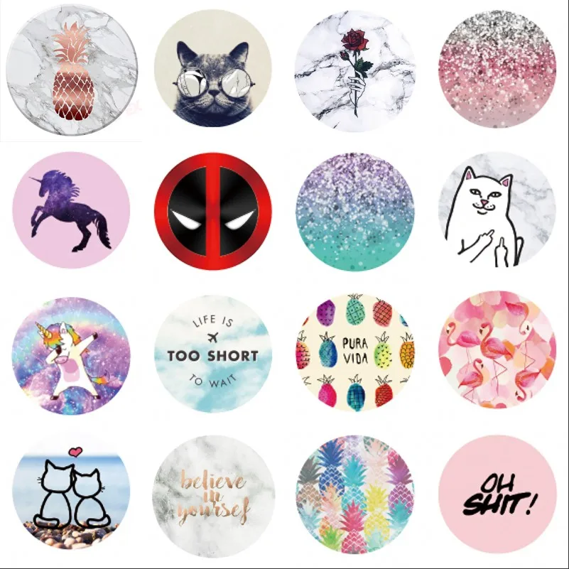 Marble and Cute Animal Popsoket Kids Pops Phone Holder Popsocet Mobile Stand Pocket Mine Finger Ring Pipsocket Flexible попсокет |