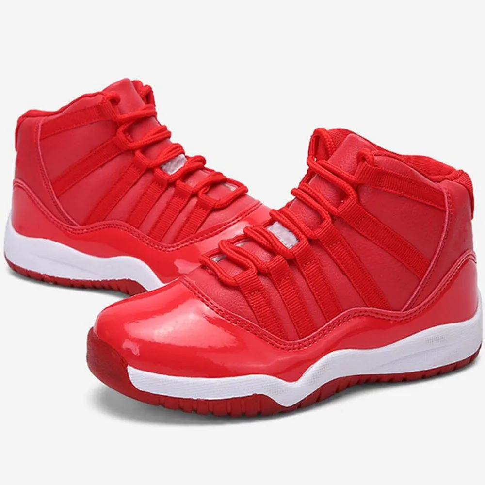 Running Shoes Kid Children Boys Shoes Basketball Shoes Anti-slippery Soled Lace Up Sneakers for Children