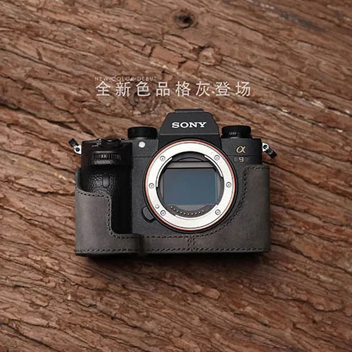 Mr. Stone чехол для камеры из натуральной кожи ручной работы для sony A9 A7 III A7 Mark III Ретро винтажный нижний чехол - Цвет: Grey