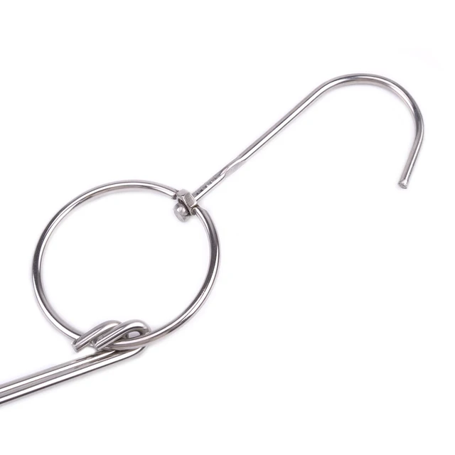 Letaosk 10Db Rozsdamentes Acél Hús Kacsahorog Szalonna Sonkák Lógó Dupla Horgok 9.8 "Hosszú Konyha - Image 4