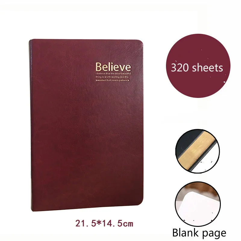 Винтажный блокнот из плотной бумаги, кожаный блокнот, Библейский дневник, школа планирования, канцелярские принадлежности для офиса - Цвет: BIG b