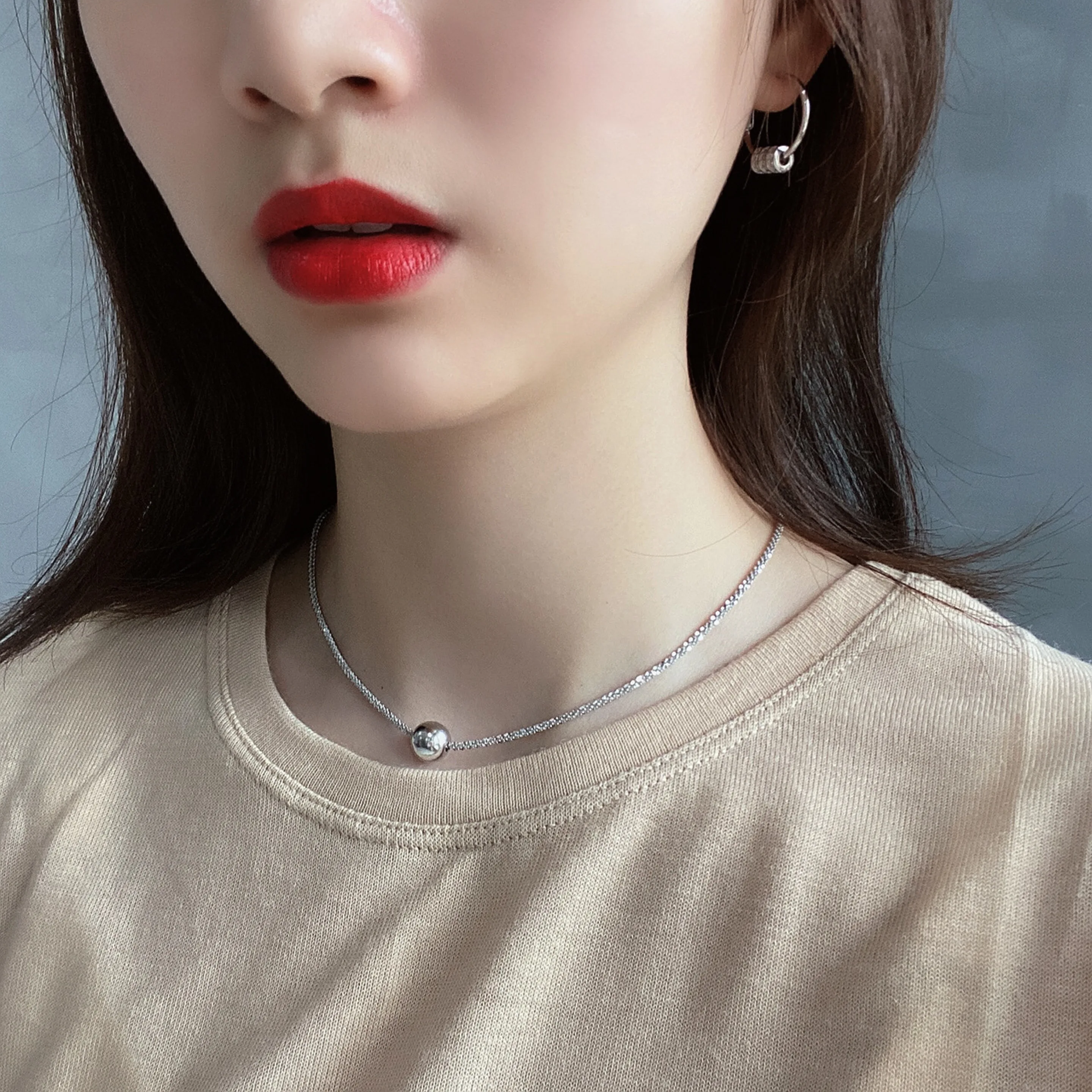 925 Sterling Silver Earring Fashion Roman Numeral Paint Ear Ring Bone Circle Bead Trend Simple Women Jewelry | Украшения и