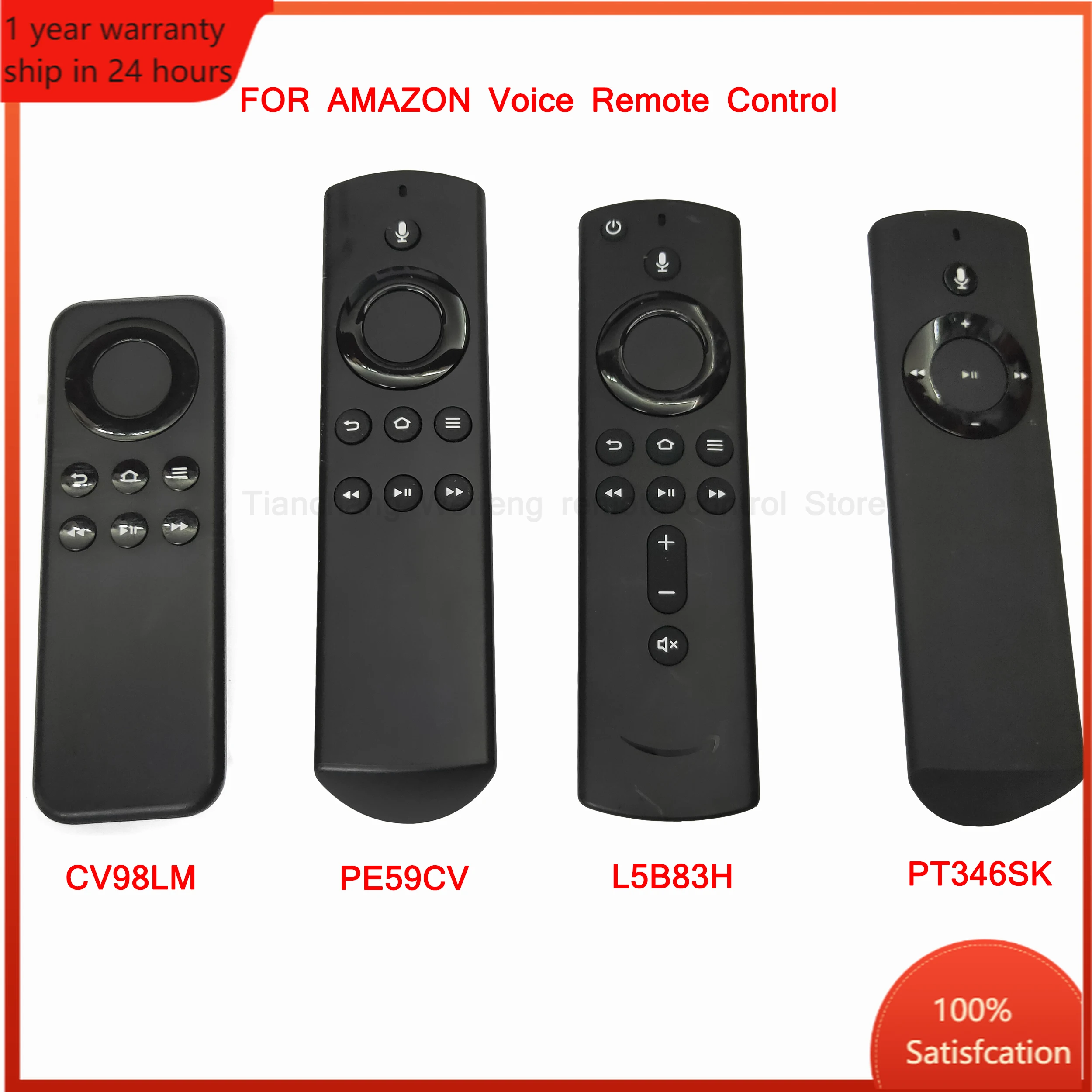 Telecomando Per Amazon Fire Tv Stick 4K Telecomando Cv98Lm Pe59Cv L5B83H Pt346Sk Alexa Voice Tv