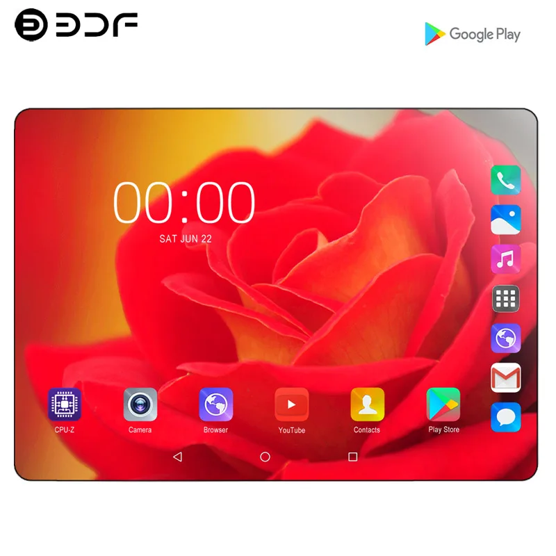 Günstig 10,1 zoll Android 9.0 Zehn Core 8GB RAM 128GB ROM Tablet 2.5D Stahl Bildschirm IPS WiFi Bluetooth GPS Tablet PC Handy SIM Karte