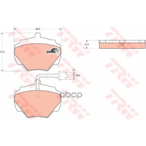 Колодки Задние Land Rover Defender, Discovery I, Range Rover I Gdb976 TRW/Lucas арт. GDB976