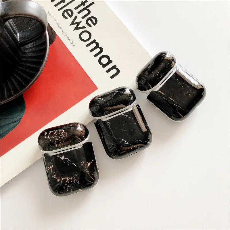 Чехол OTTWN marble для AirPods 2 1 чехол наушников Роскошный Airpods защитный чехол|Наушники и