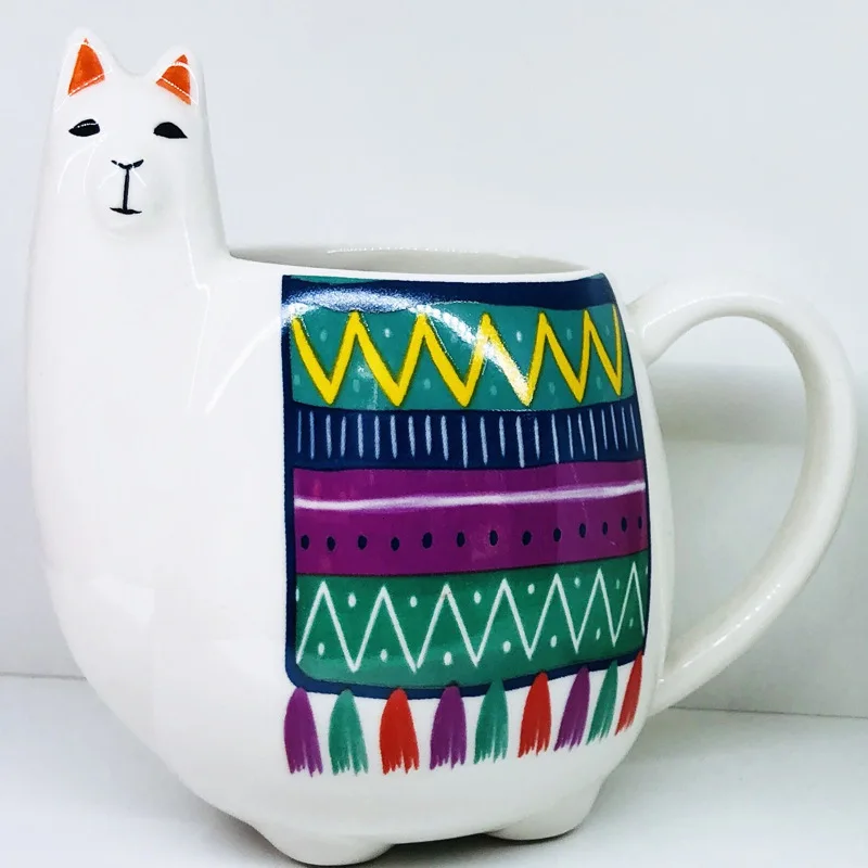 3d Alpaca Modeling Ceramics Coffee Mug Personality Animal Lamb Coffee Cup Breakfast Cappuccino Latte Coffee Milk Cups Teacup