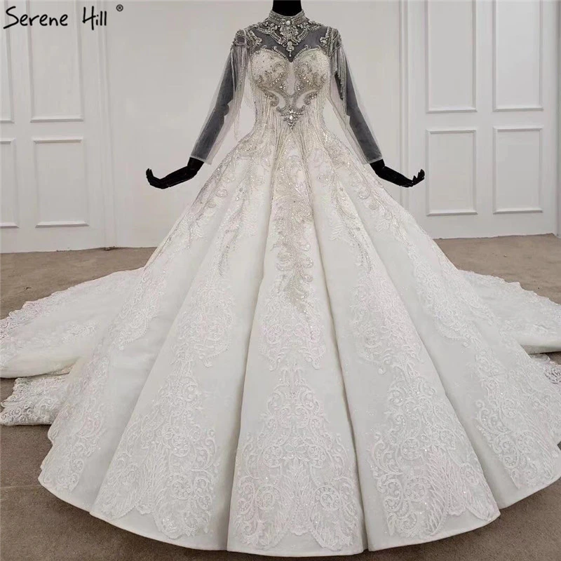 Long sleeve diamond wedding dress Clearance