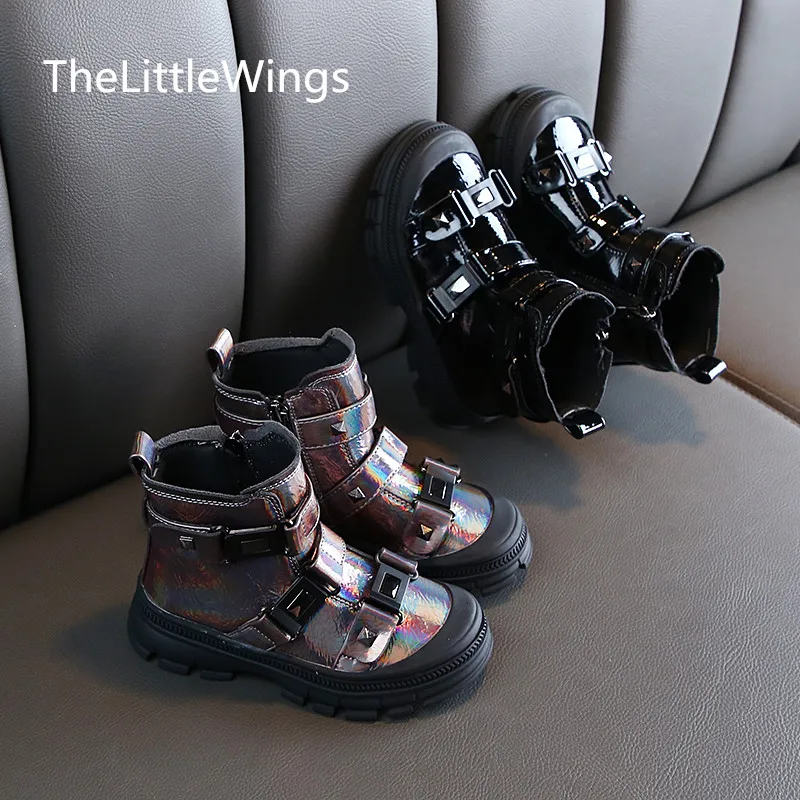 Boys'Boots/осень 2020 Новинка Корейский стиль Детские Ботинки Martin для отдыха Liang Pi