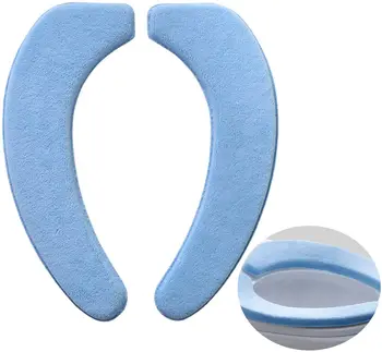 

Lvcky Soft Bathroom Toilet Seat Cushion Self-Adhesive Warmer Washable Health Toilet Seat Cover Pad Blue Blue