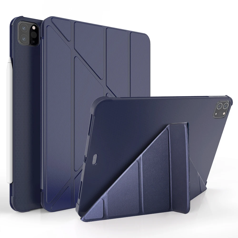 

Case For iPad Pro 11 2020 With Pencil Holder PU Leather Cover Silicone Soft Back Smart Case For iPad Pro 11 2nd 2020 Tablet case