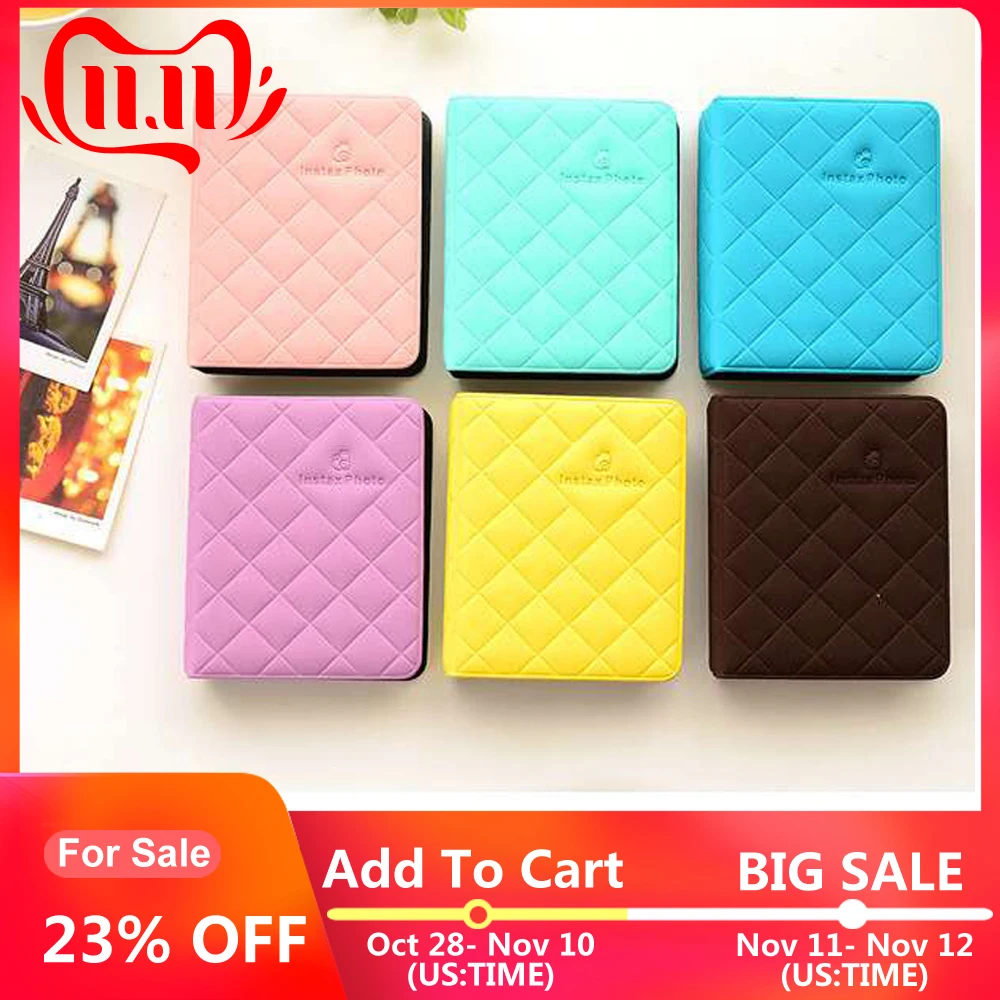 

PU 36 Pockets Photo Album Storage Case 3 inch Centerfold Photo Album Card Bag Macaron Memory Souvenir For Fujifilm Instax Album