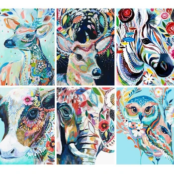 

AZQSD 5d Diamond Painting Deer Cross Stitch Diamond Embroidery Animal Rhinestones Gift Home Decor Needlework Handmade Art