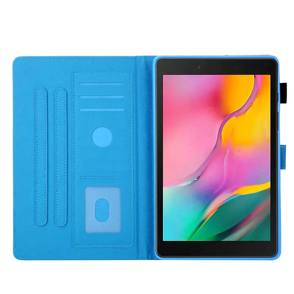 Чехол для samsung Galaxy Tab A 10," SM-T510 T515 Чехол легкий с принтом из искусственной кожи флип-чехол с подставкой чехол с функцией автоматического сна