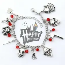 Фильм ужасов Чаки пеннивайз призрак лицо браслет Шарм серебро Хэллоуин ювелирные изделия подарок костюм аксессуар Косплей Опора