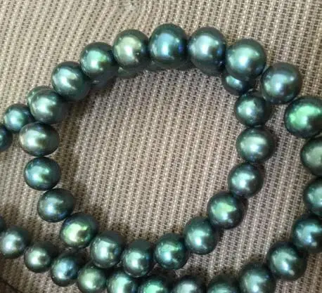 9-10 мм Южное море Павлин зеленый жемчуг ожерелье 18 дюймов 14 к золотая застежка 9-10 мм Южное море Павлин зеленый жемчуг ожерелье 18 дюймов 14 к золотая застежка