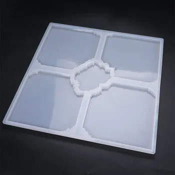 

New Large Irregular Splicing Coaster Silicone Mold For DIY Table Seat Coaster Decoration Crystal Epoxy Mold