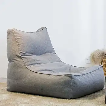 

New Lazy Cotton Linen Bean Bag Chair Sofa Cover No Filling in Solid Colors Lounger Seat Pouf Puff Couch for Home Office Game Par