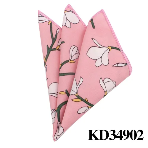 KD34902 Модный принт Карманный квадратный для мужчин женщин Цветочный полотенце для сундуков Hanky носовые платки для джентльменов мужские костюмы модный мужской Карманный платок полотенце - Цвет: KD34902