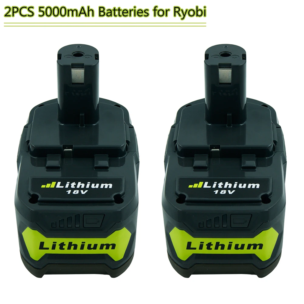 2X сменная батарея для Ryobi 18 в 5000 мАч P108 RB18L50 RB18L40 литий-ионная аккумуляторная батарея электроинструмент батарея Ryobi ONE