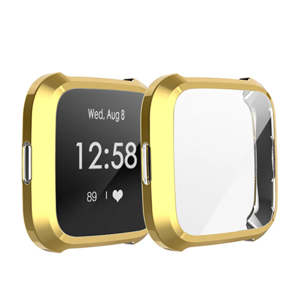 Гальванический Мягкий ТПУ защитный чехол для Fitbit versa Lite Смарт-часы для смарт-часов аксессуары защитная коробка
