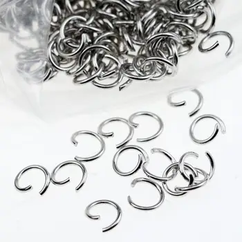 

200pcs/lot Stainless Steel Open Jump Rings 3-10mm Steel Loose Split Rings Connesctors for DIY Necklace Jewelry Making Finding