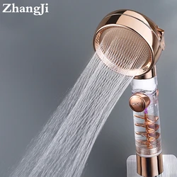 Zhangji New 3-Function Shower Head with one Key Stop Magic Watering High Pressure with Filter Bathroom Handheld Sprayer  Nozzle