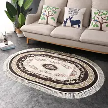 Синий бархатный коврик для гостиной, мягкий Противоскользящий евро ретро-ковер для дома, коврик для дивана, коврик для спальни