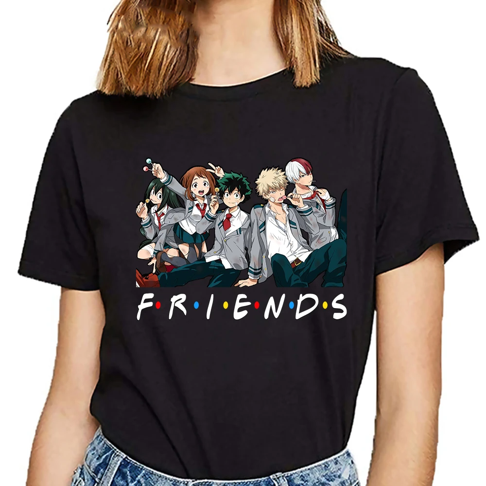 Japanese Anime Boku No Hero Academia Friends T Shirt Women T-shirt t shirt palm angels