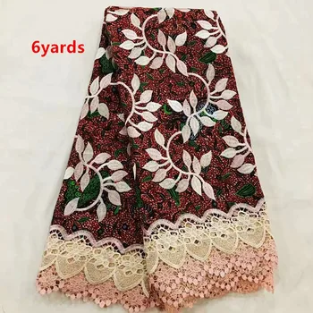 

newcoming beautiful wax cloth lace big lace for nigerian women dress comfortable fashion style free shipping JFoc211