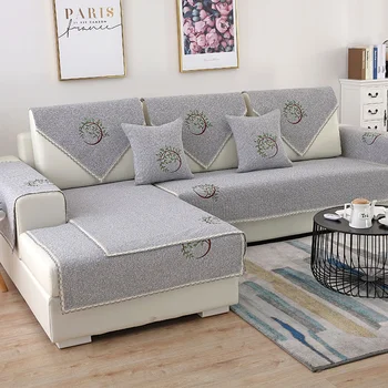 

Cotton Linen Fabric Cover For Sofa Sofa Cover Sofa Towel Solid Color Couch Cover Seat Cover for Living Room Corner Sofa Towel