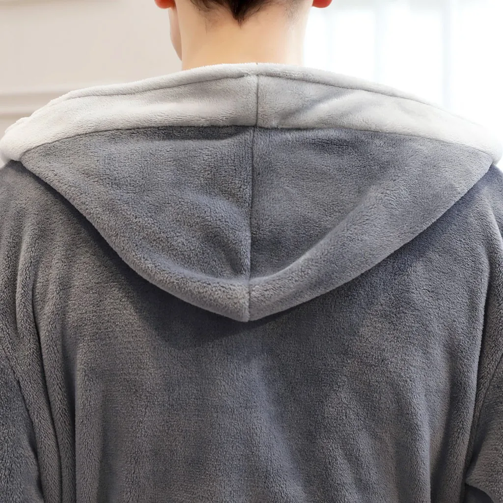Зимний удлиненный халат для пар; домашняя одежда; халат с длинными рукавами; домашняя пижама одежды; ночная рубашка