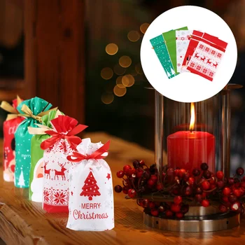 

50pcs Christmas Elements Design Candy Boxes Gift Packing Bags (Assorted Color)
