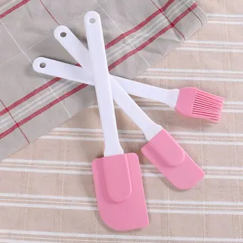 

Baking Tools Silicone Scraper Three-Piece Food Grade Silicone Cake Cream Scraper