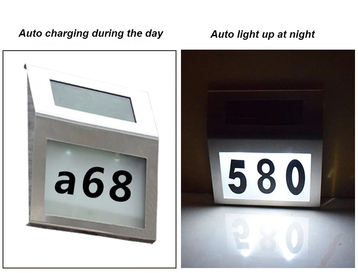 House Number Outdoor LED Solar Light 4