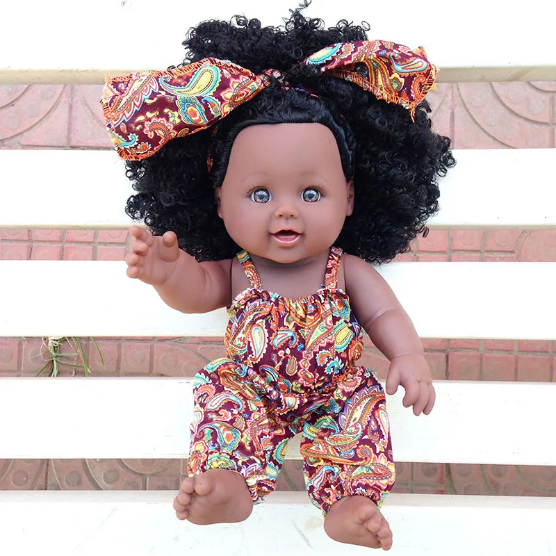 Poupée Noire 12 Pouces Bébé Fille Poupée - Poupée Africaine pour