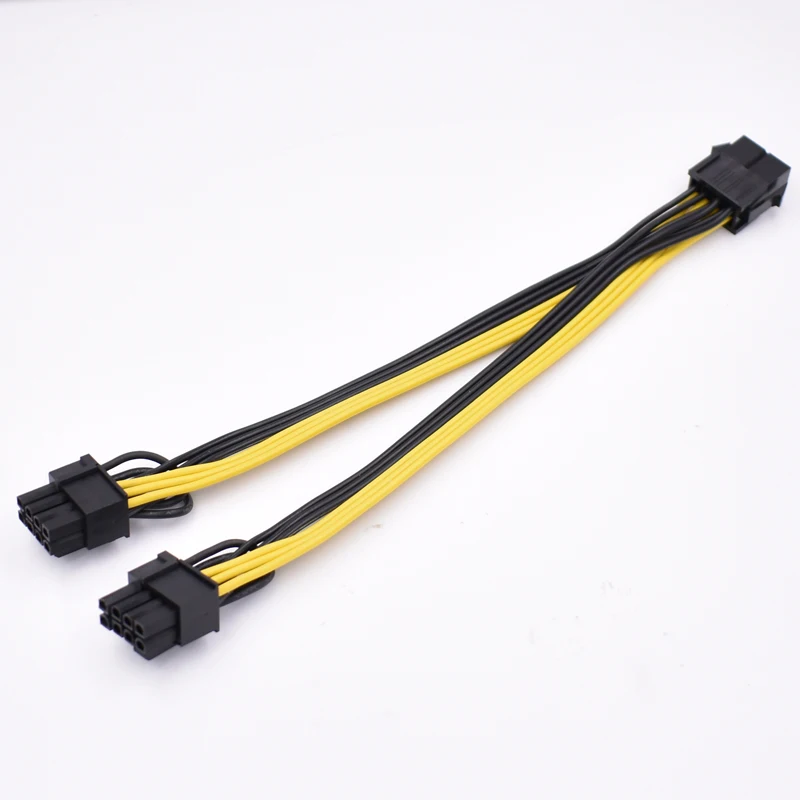 50 шт./лот высококачественный 8 контактный ЦП к PCI E 8(6 + 2) разветвитель 18AWG
