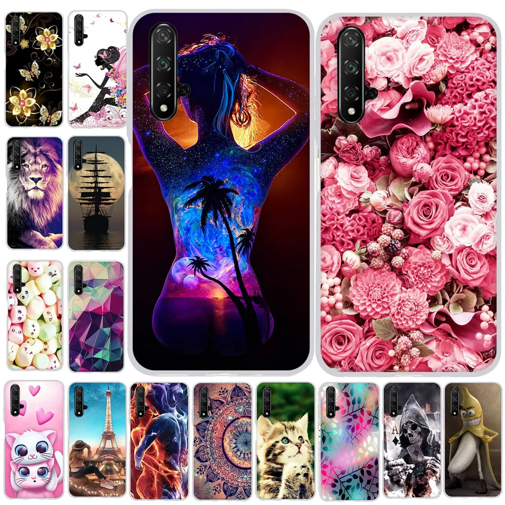 

Funda 6.26 inch For Huawei nova 5T Case Silicone Cover For Honor 20 Coque Animal Printing Capa For Honor 20S Phone Case Bumper