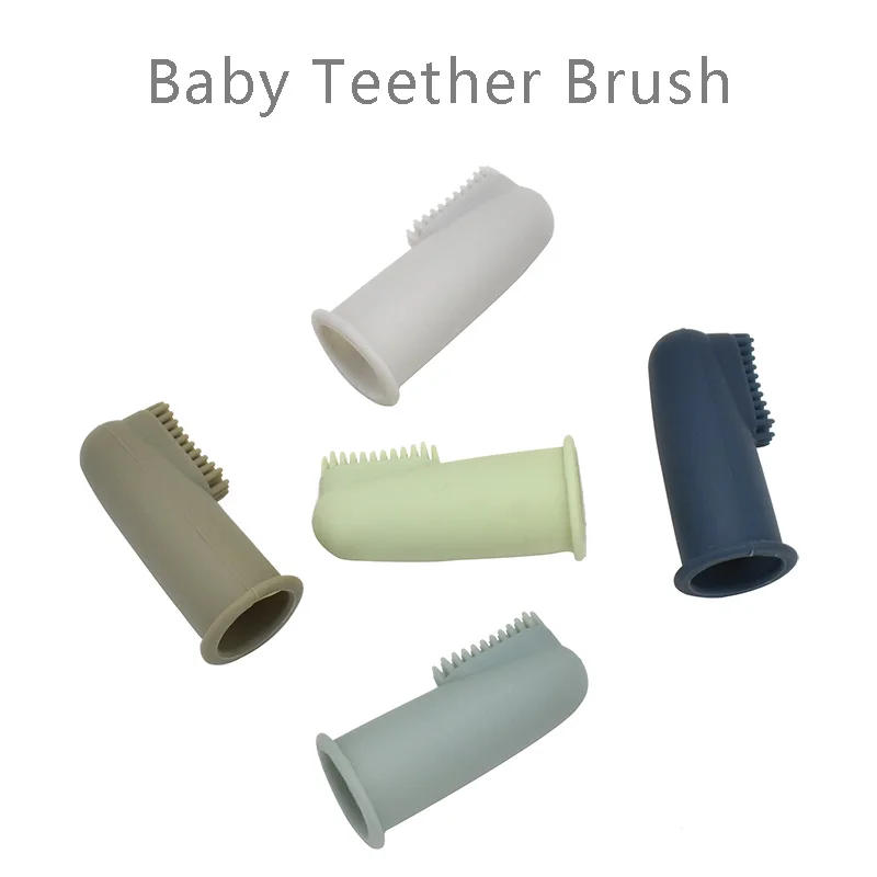 Baby Soft Finger Toothbrush Food Grade Silicone Toothbrush Toys BPA Free NewBorn Oral Health Care Tooth Teeth Clean Brush
