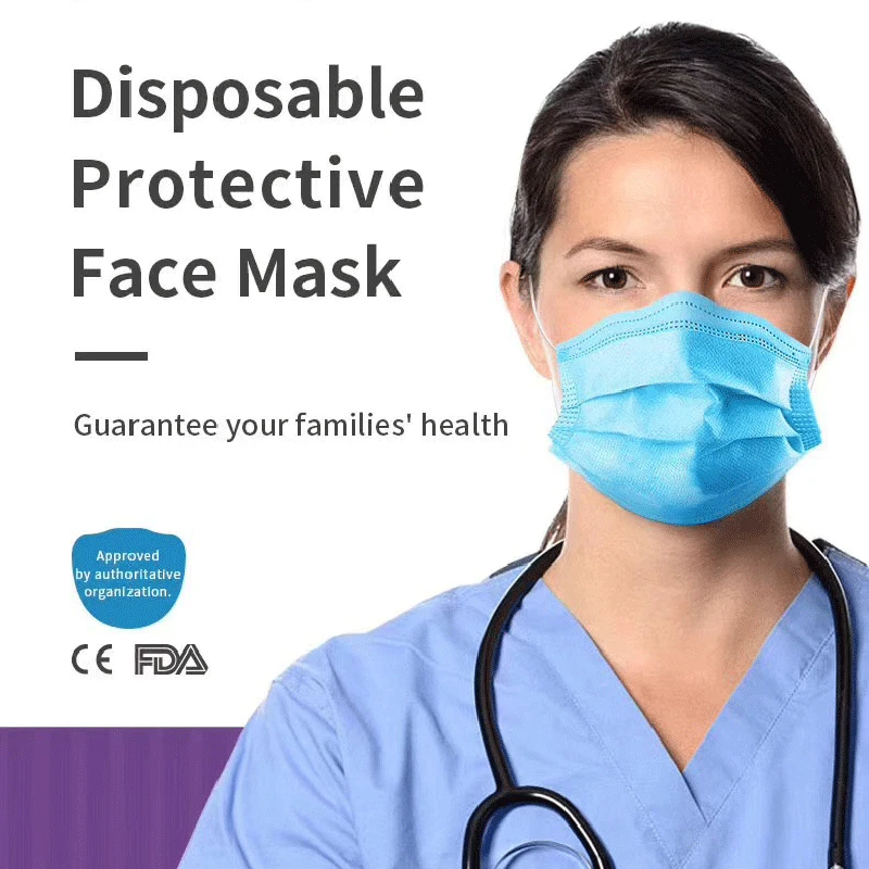 

50pcs/Lot Disposable Children's Mask Non-woven Dust Mask 3-Layers Anti-pollution Anti virus Mask for Kids