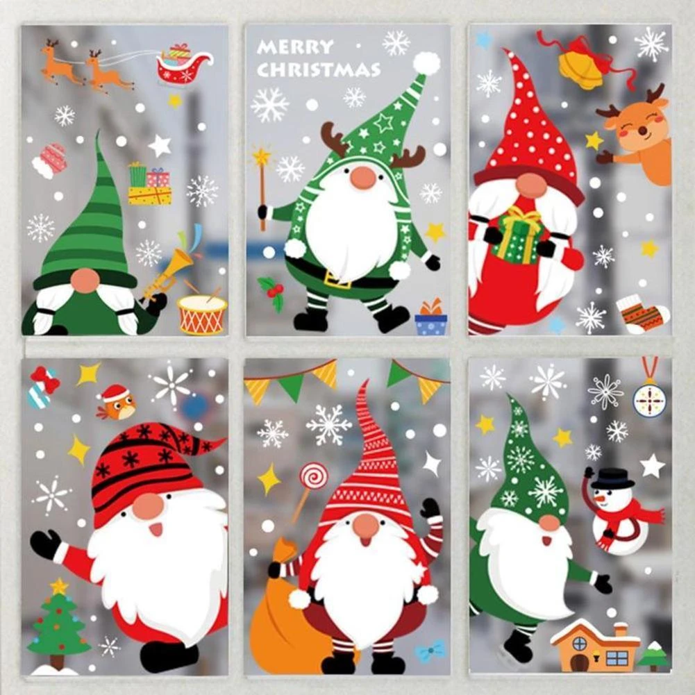 Santa Christmas 2022 1Pcs Santa Claus Christmas 2022 Winter Window Sticker Colorful Static Glass  Sticker Window Home Decoration Christmas Tree|Pendant & Drop Ornaments| -  Aliexpress
