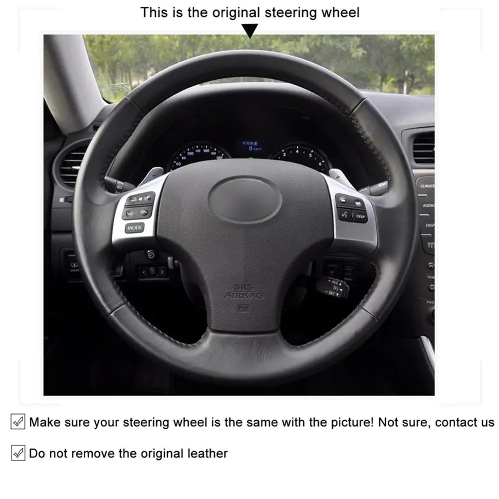 Черные замшевые чехлы на руль MEWANT для Lexus IS IS250 IS250C IS300 IS300C IS350 IS350C F SPORT 2005|Чехлы