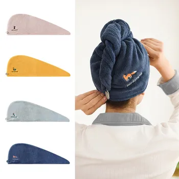 

Dry Hair Cap Cartoon Microfiber Turban Fast Drying Hair Hat Wrapped Towel Bath Cap полотенце Toalla Microfibra Pelo #YL10