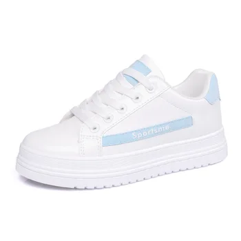 

Small White Student Outdoor Trend Skateboarding Shoes Woman 2019 Thick Bottom Motion Leisure Time Floor Shoe Women's Sneakers